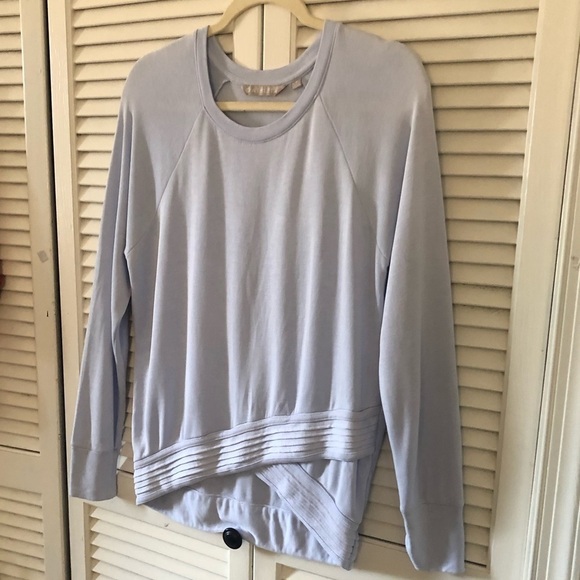 Athleta Baby Blue Light Sweatshirt Small - Picture 2 of 7